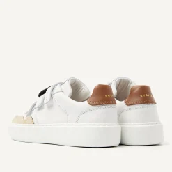Vince Straps K Wit Bruine Sneakers Voor Kids